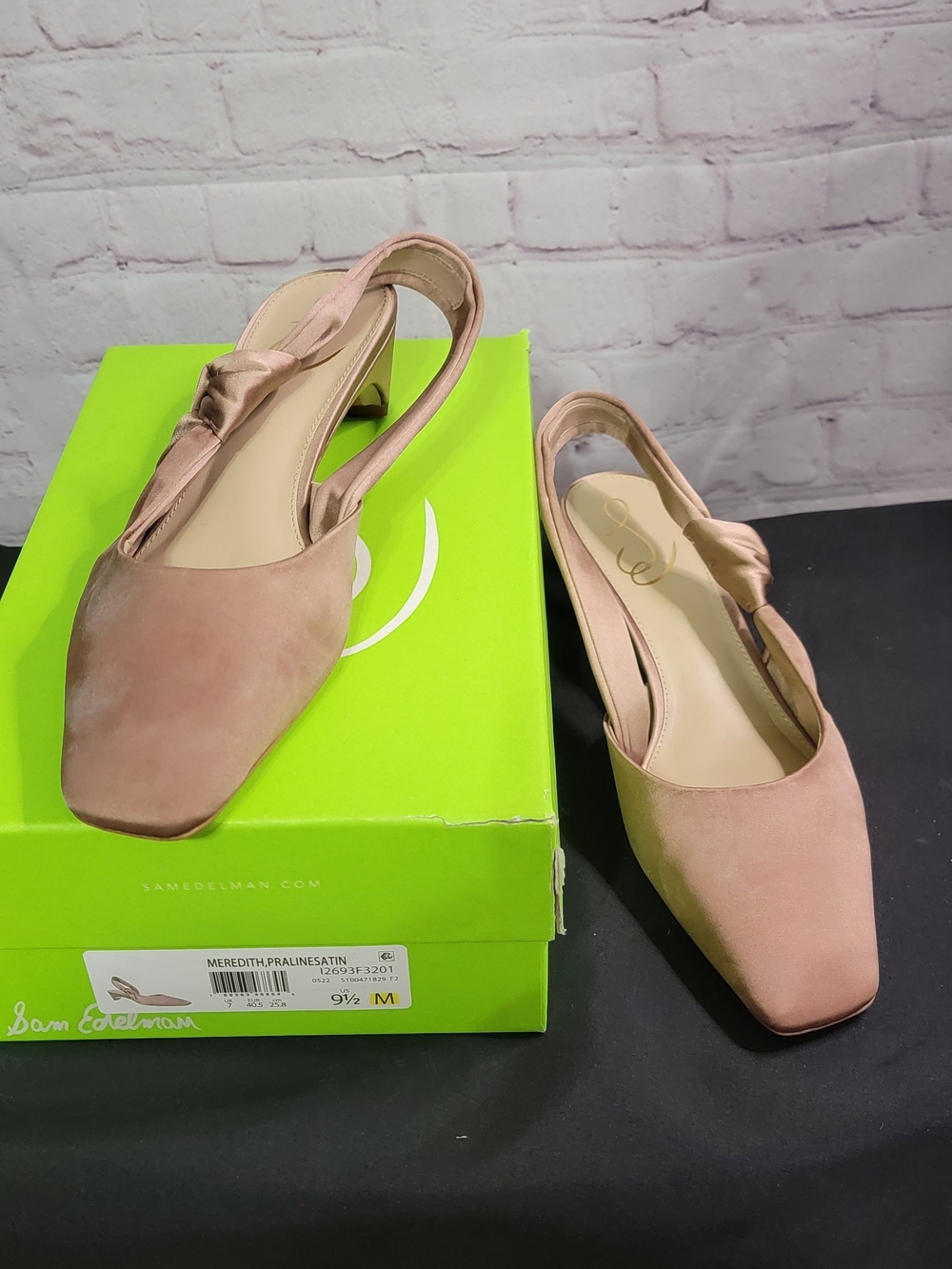 Sam Edelman Meredith Praline Satin Slingback Mules in Praline 9.5M